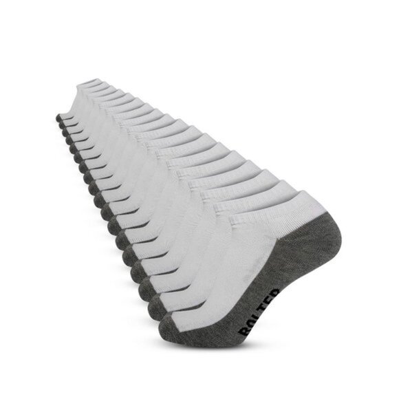 18 Pack Men's Low Cut Socks Synthetic S9 White size: 13-15 New NWB - Picture 1 of 4